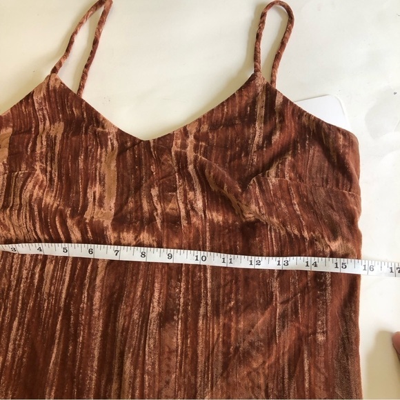 Elodie Velvet V-Neck Spaghetti Strap Cami Mini Dress Size S - Picture 10 of 12